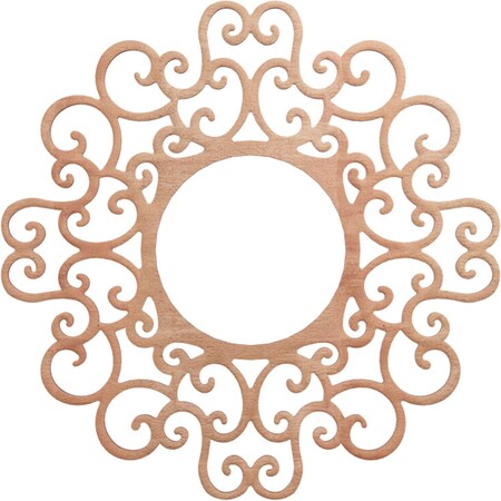 Ekena Millwork Reims Wood Fretwork Pierced Ceiling Medallion, Cherry, 22"OD x 8 3/8"ID x 3/8"T CMWP22X22X0375RECH